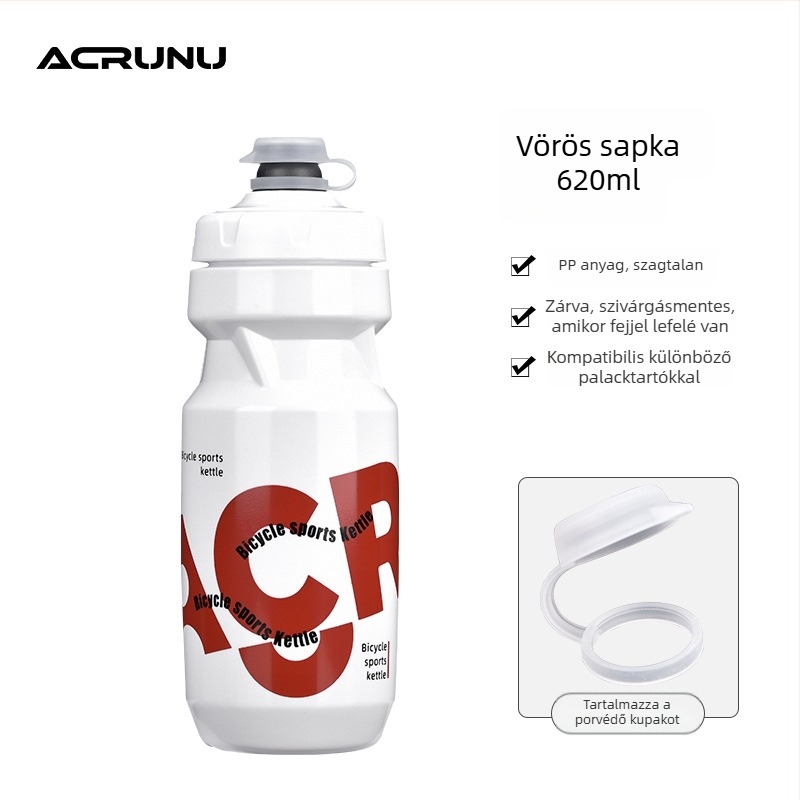 ACRUNU összenyomható kerékpáros vízpalack — nagy kapacitás, biztonsági zár, vastagabb alj, alkalmas mountain bike és országúti kerékpárokhoz.