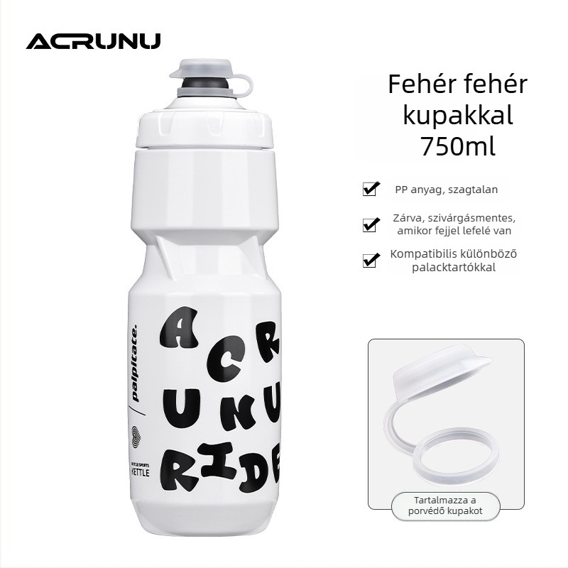 ACRUNU összenyomható kerékpáros vízpalack — nagy kapacitás, biztonsági zár, vastagabb alj, alkalmas mountain bike és országúti kerékpárokhoz.