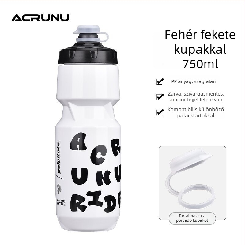 ACRUNU összenyomható kerékpáros vízpalack — nagy kapacitás, biztonsági zár, vastagabb alj, alkalmas mountain bike és országúti kerékpárokhoz.