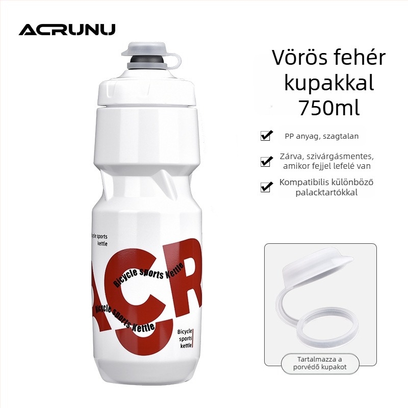 ACRUNU összenyomható kerékpáros vízpalack — nagy kapacitás, biztonsági zár, vastagabb alj, alkalmas mountain bike és országúti kerékpárokhoz.