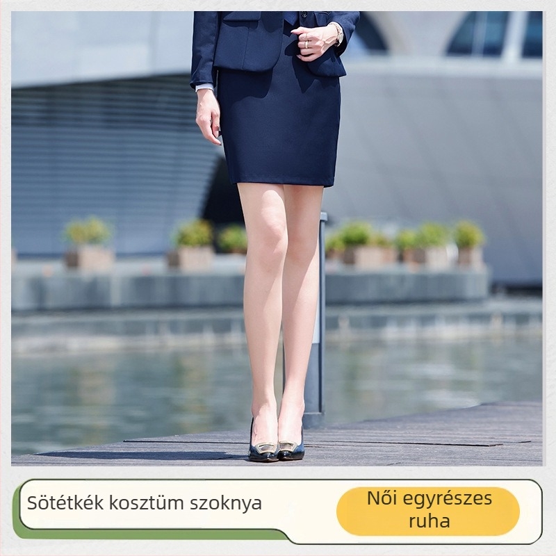 Üzleti nadrág, lazán szabott, négy évszakos poliészter-spandex keverék, egyenes szabás, férfiaknak