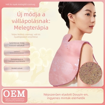 Váll-nyak herbal melegítő csomag elektromos fűtésű, 220V, 50W, 9 fokozatú hőmérséklet-szabályozás, automatikus kikapcsolás