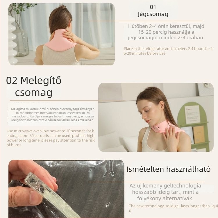 Vállvédő géllel – Hideg/Meleg kompresszió, Uniszex, Rézionos szövet