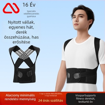 Felnőtt testtartás-korrektor öv – Spandex anyag, válltámasz, testtartás javítása, futás és edzés