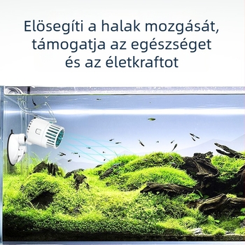 WaterBear hullámkeltő szivattyú akváriumhoz, szűrés, rozsdamentes acél tengely, 280–360 g