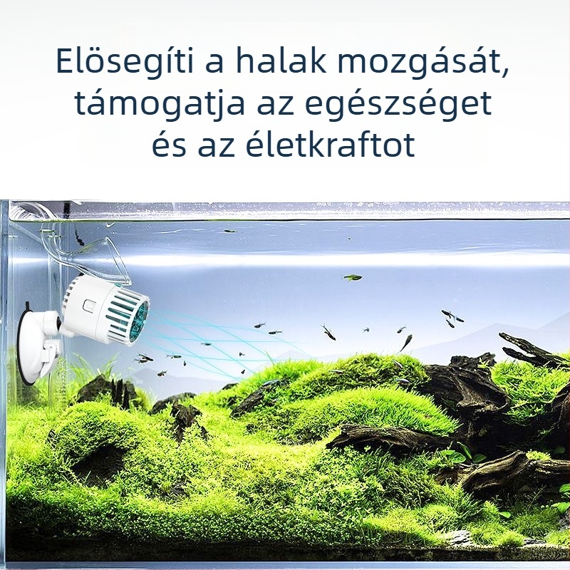WaterBear hullámkeltő szivattyú akváriumhoz, szűrés, rozsdamentes acél tengely, 280–360 g