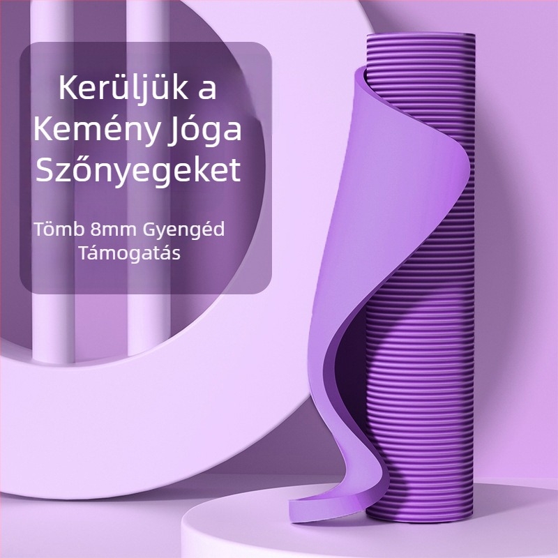 Jóga matrac kezdőknek – NBR anyag, 8 mm vastagság, 450 g súly, testreszabás elérhető