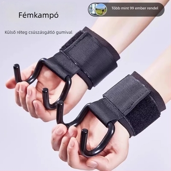 Húzódzkodó erőhorgos csuklóvédő és fogó kesztyű és segítő öv – egyes horog, poliészter rost