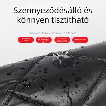 Elektronikus motorkerékpár meleg térdvédő, szélvédett vádlipro téttel és lábszárzárral; anyag: korall plüss; felnőtteknek; alkalmas kerékpározáshoz, jég- és hó sportokhoz, túrákhoz