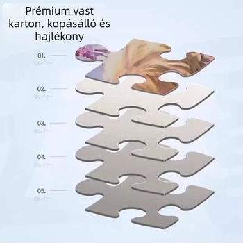Lapos puzzle – papíralapú anyag, Cartoon/Anime mintázat, testreszabható képpel, 7–14 éveseknek