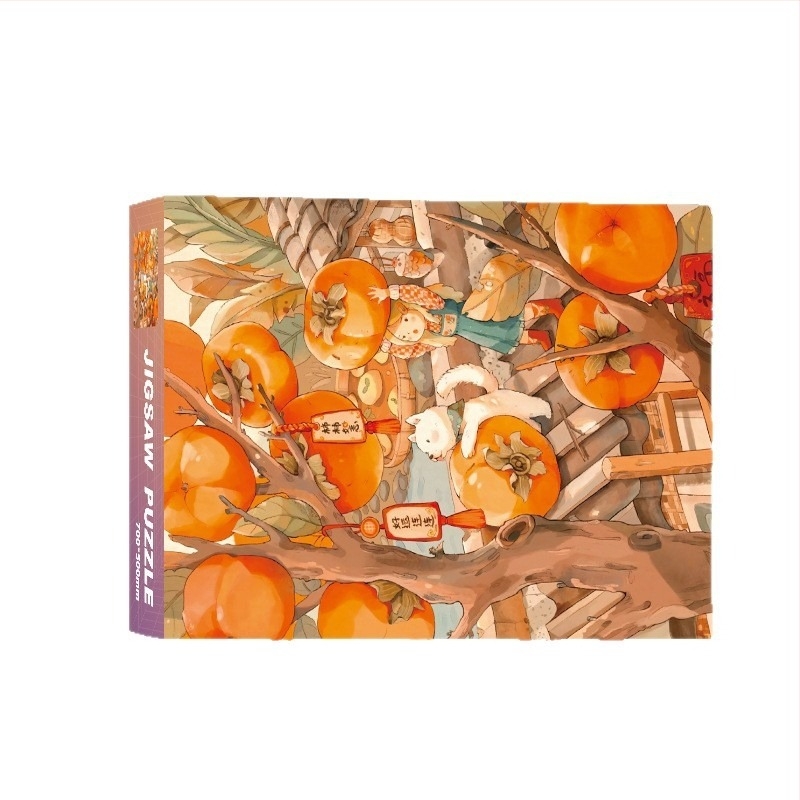 Lapos puzzle – papíralapú anyag, Cartoon/Anime mintázat, testreszabható képpel, 7–14 éveseknek