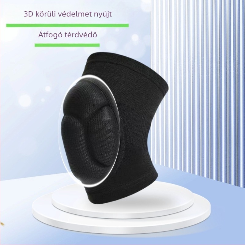 Térdvédők szivacsos bélésű és poliészter anyagú, teknőshéj dizájn, univerzális illeszkedés, különféle sportokhoz