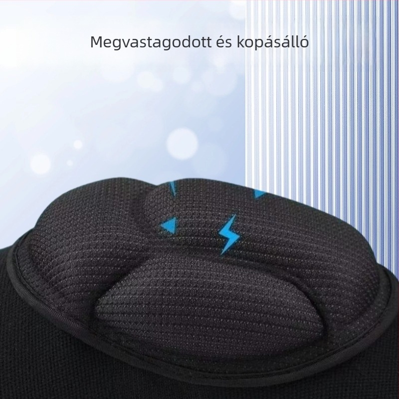 Térdvédők szivacsos bélésű és poliészter anyagú, teknőshéj dizájn, univerzális illeszkedés, különféle sportokhoz