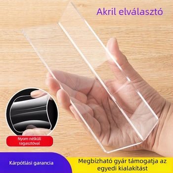 Átlátszó akril válaszfal tükrös fürdőszobai szekrényhez, leesés elleni védőfal, fúrás nélküli szerelés, egy rétegű elválasztó