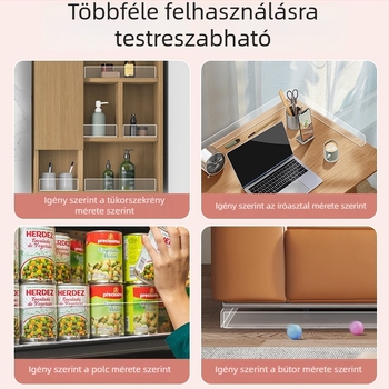 Átlátszó akril válaszfal tükrös fürdőszobai szekrényhez, leesés elleni védőfal, fúrás nélküli szerelés, egy rétegű elválasztó