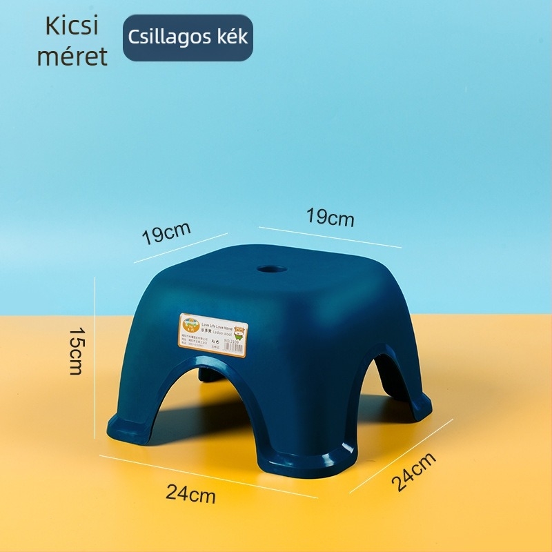 PP műanyag kis szék otthoni használatra, csúszásmentes fürdőszobai szék, WC-szék