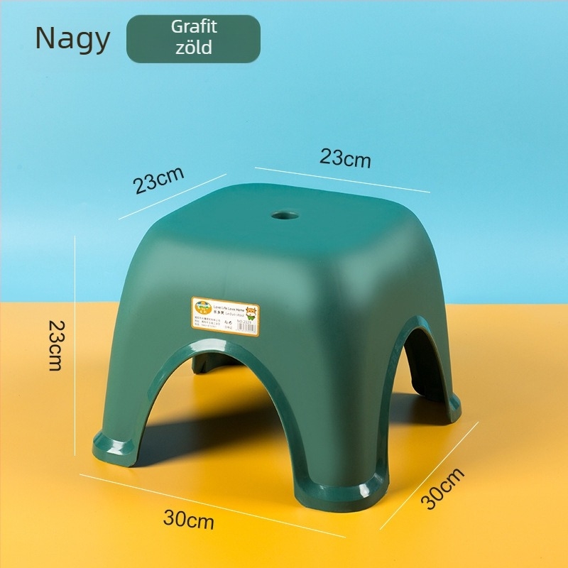 PP műanyag kis szék otthoni használatra, csúszásmentes fürdőszobai szék, WC-szék