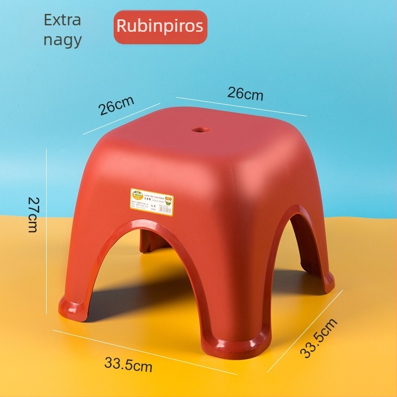 PP műanyag kis szék otthoni használatra, csúszásmentes fürdőszobai szék, WC-szék
