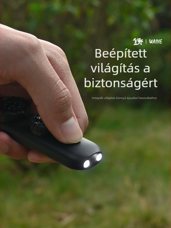 Crooked Wild Kültéri 7 az 1-ben túlélő síp LED világítással, hőmérővel és iránytűvel