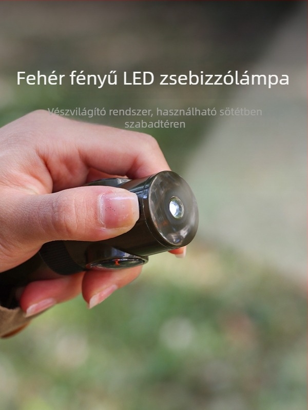 Kültéri 7 az 1-ben multifunkciós síp túléléshez – LED világítással, hőmérővel és iránytűvel