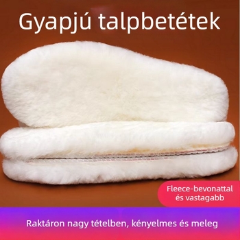 Teljes talpbetét juhgyapjúval – meleg, légáteresztő, uniszex, téli sport- és hétköznapi cipőkhöz
