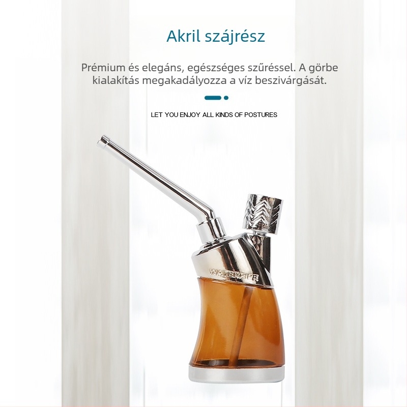 Kétszeres felhasználású hookah, átlátszó többszűrős rendszerrel, műanyag testtel, modern japán minimalista dizájn