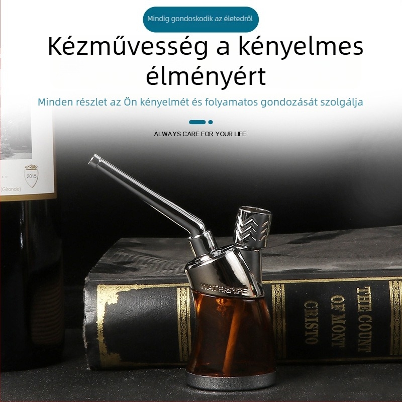 Kétszeres felhasználású hookah, átlátszó többszűrős rendszerrel, műanyag testtel, modern japán minimalista dizájn