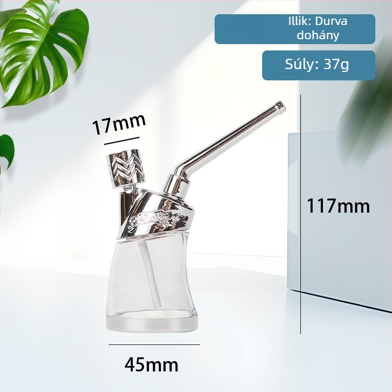 Kétszeres felhasználású hookah, átlátszó többszűrős rendszerrel, műanyag testtel, modern japán minimalista dizájn