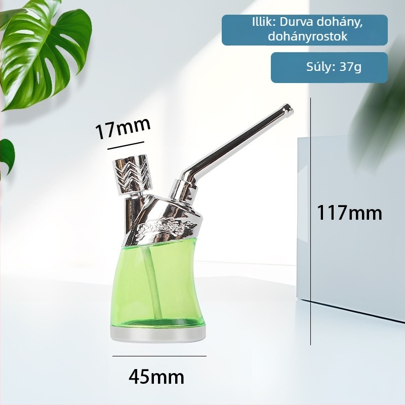 Kétszeres felhasználású hookah, átlátszó többszűrős rendszerrel, műanyag testtel, modern japán minimalista dizájn