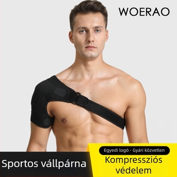 Vállvédő állítható pántokkal, spandex anyagból, futballhoz és felnőtt vállvédő