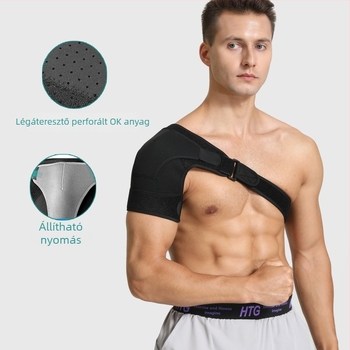 Spandex anyagú vállvédő állítható pántokkal, vállvédelem rugbyhoz