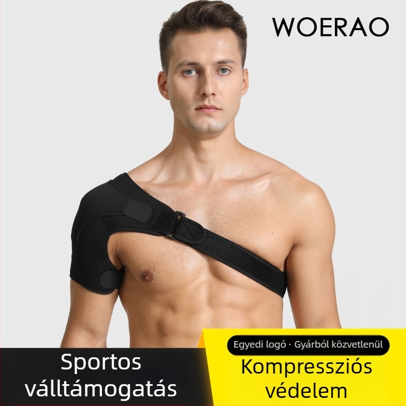 Spandex anyagú vállvédő állítható pántokkal, vállvédelem rugbyhoz