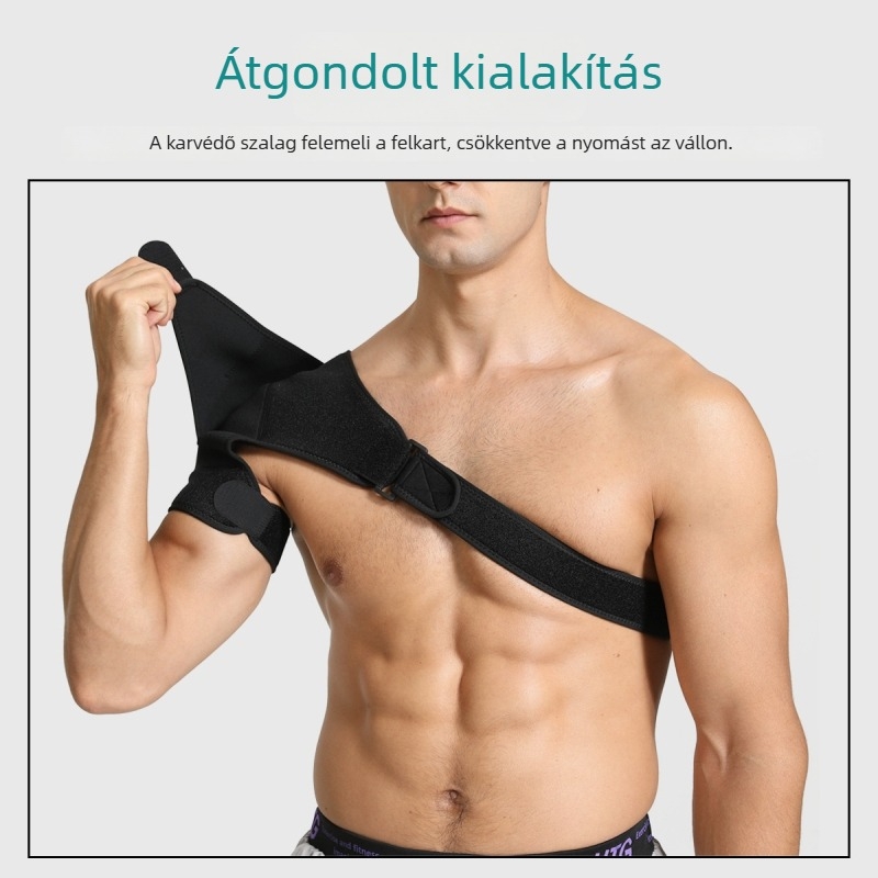 Spandex anyagú vállvédő állítható pántokkal, vállvédelem rugbyhoz