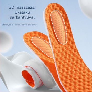 Latex alapú magasságot növelő talpbetét, légáteresztő, láthatatlan belső rész, teljes talpbetét