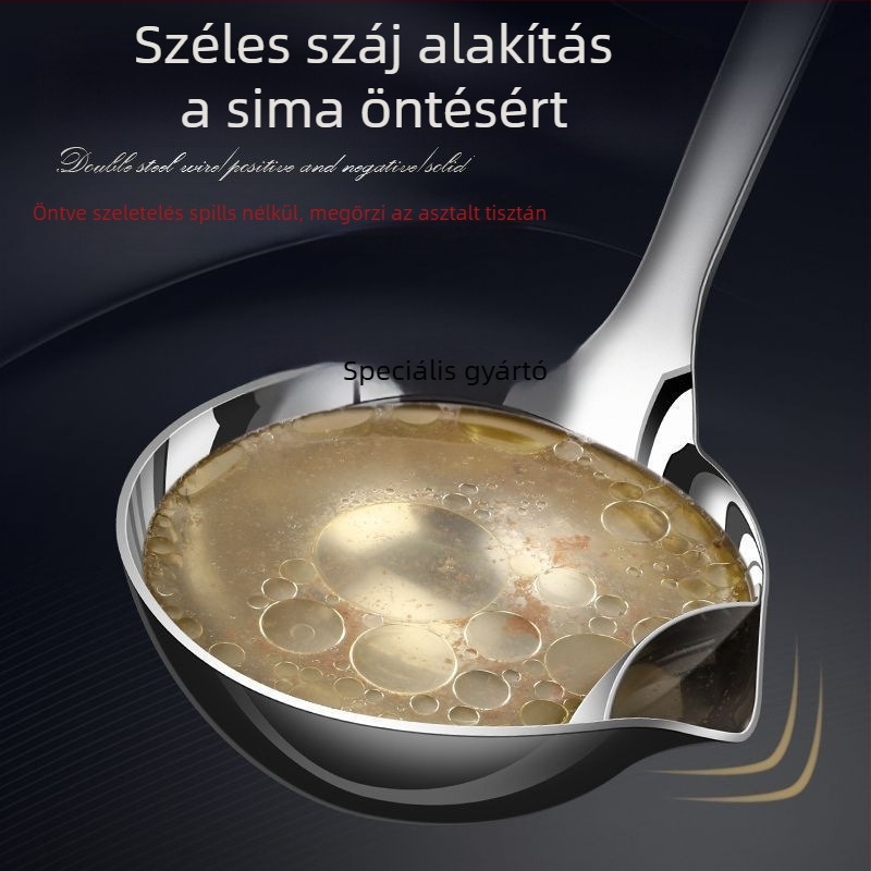 Olajszétválasztó kanál – 304 rozsdamentes acél, hőálló konyhai szűrő és leves szűrő