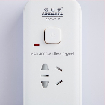 16A-os vezetékes dugaszoló aljzat nagy teljesítményű készülékekhez, tűzálló ház, 4000W, AC100-250V