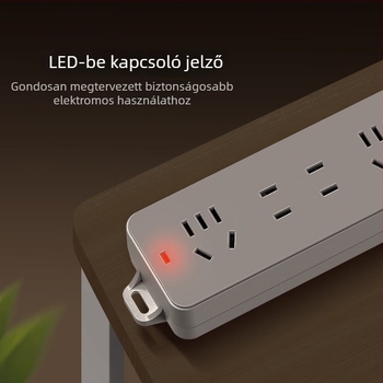 CHNT elosztó 4 aljzattal és 5 lyukkal, 5 m kábel, AC 220-240V, új nemzeti szabvány