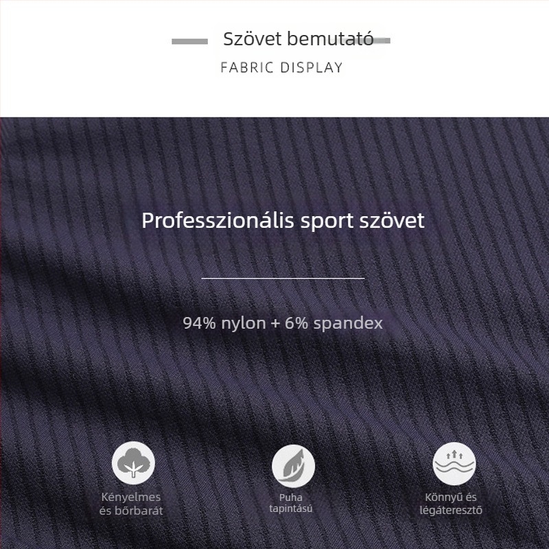 Női rövid ujjú sportos felső, szoros illeszkedés, nylon-spandex anyag, derekhosszú fazon, szuper elasztikus