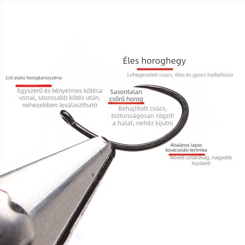 Csúcs nélküli légyhorgok fly fishinghez, 1000 darab a dobozban, patakhoz