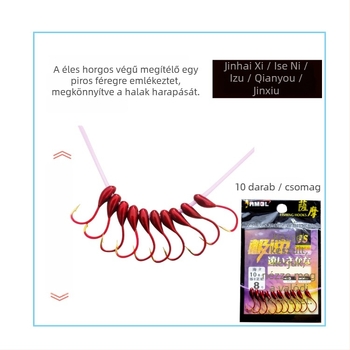 Szúrós horgászhorog, 45° biomimetikus dizájn, 40 darabos készlet, horgászatra folyóparton, tavaknál