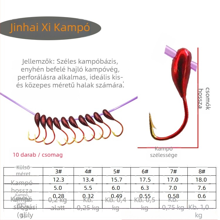 Szúrós horgászhorog, 45° biomimetikus dizájn, 40 darabos készlet, horgászatra folyóparton, tavaknál