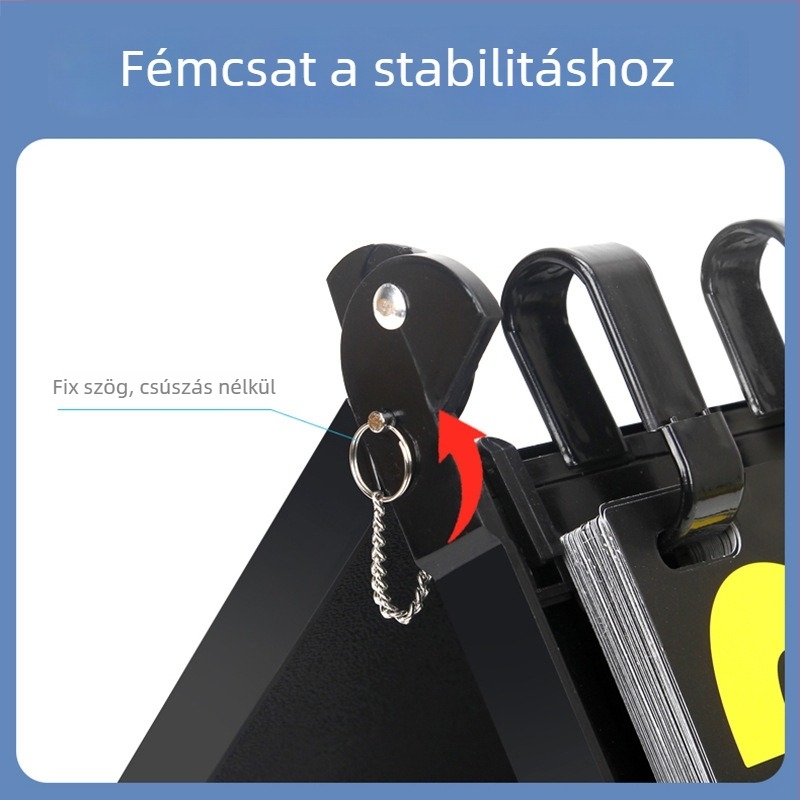 Pontozó tábla – ABS; több sporttal kompatibilis (kosárlabda, foci, tenisz, tollaslabda, asztalitenisz, röplabda); logónyomtatás elérhető; testreszabás; tartalmaz cserelap és taktik táblát