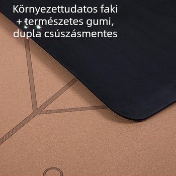 Parafa és kaucsuk jóga matrac, 5 mm, 2,6 kg, csúszásmentes, kopásálló, ütéscsillapító