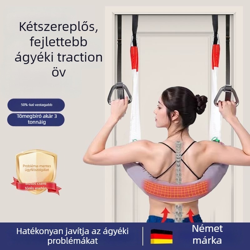 Deréktáji húzóöv – ágyéki gerinc nyújtás, nyaki trakció, függesztő öv, egyrudas, otthoni használat