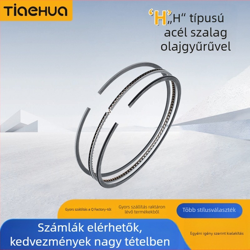H acél szalag-kombinált olajgyűrű motorkerékpárhoz (Személyre szabott feldolgozás; Anyag: acél; Teljes nitridálás)