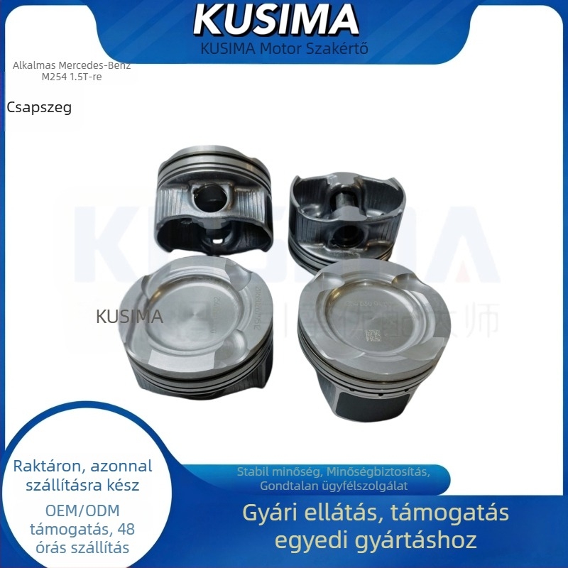 Dugattyúgyűrű – 3-barázdás kialakítás; kombinált gyűrű; keresztezési rész: barrel-face; alumínium ötvözet; Mercedes-Benz M254 1.5T benzinmotorhoz; alkatrész-szám A2540309200; márka KUSIMA