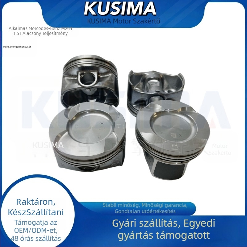 Gáz-henger dugattyúgyűrű Mercedes-Benz M264 1.5T motorhoz – alumínium ötvözet, kombinált gyűrű, keresztszelvény: hordó-arc, alkatrész szám A2640301900