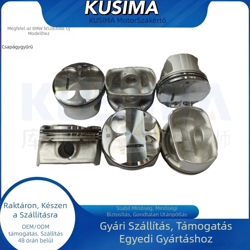 KUSIMA Dugattyúgyűrű BMW N52B30BE 3.0L motorhoz – 3 gyűrűs hornyok, kombinált gyűrű, keresztmetszet: hordóarcú gyűrű, alumíniumötvözet, alkatrész-szám 11257558528