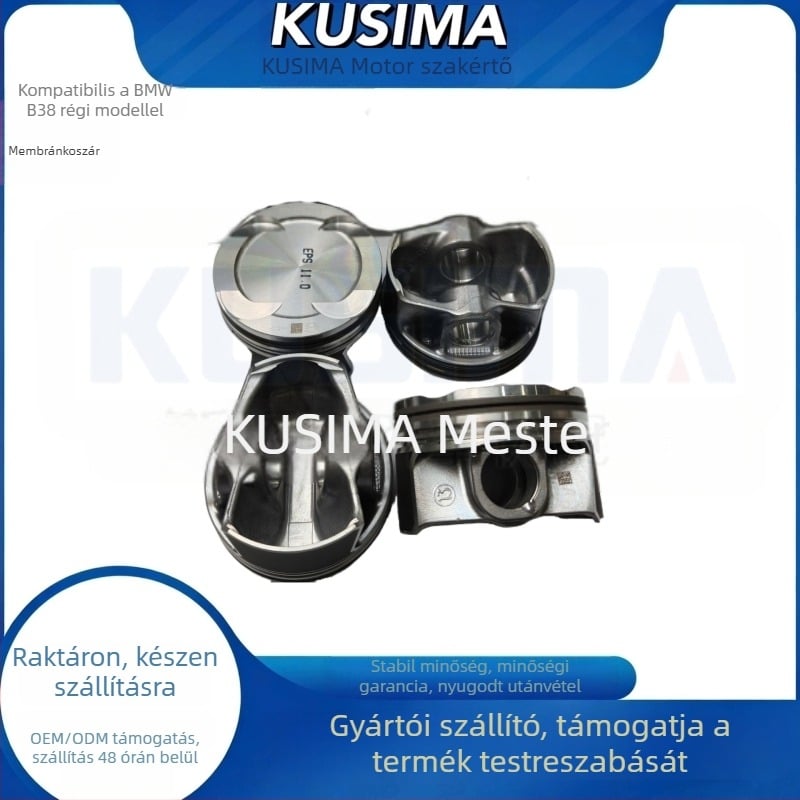 Kusima dugattyú 11257562451 BMW N46B20 motorhoz, alumínium ötvözet, kombinált gyűrű, hengeres felületű gyűrű