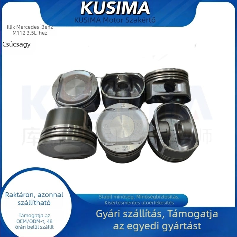 Cusma dugattyúgyűrű élő tömítéssel Mercedes-Benz M112 3.5-höz — Ø89,9 mm, 3 hornyok, Kombinált gyűrű, keresztszög: hordó alakú, csapszeglyuk 22×52 mm (Cikkszám A1130300024)
